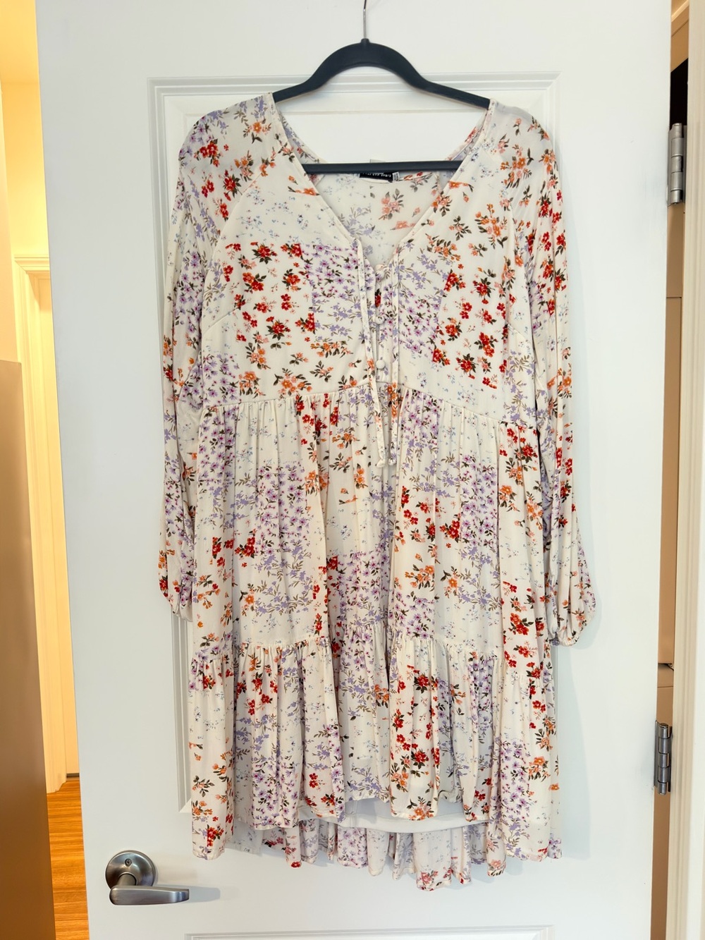 American Eagle long sleeve floral mini dress